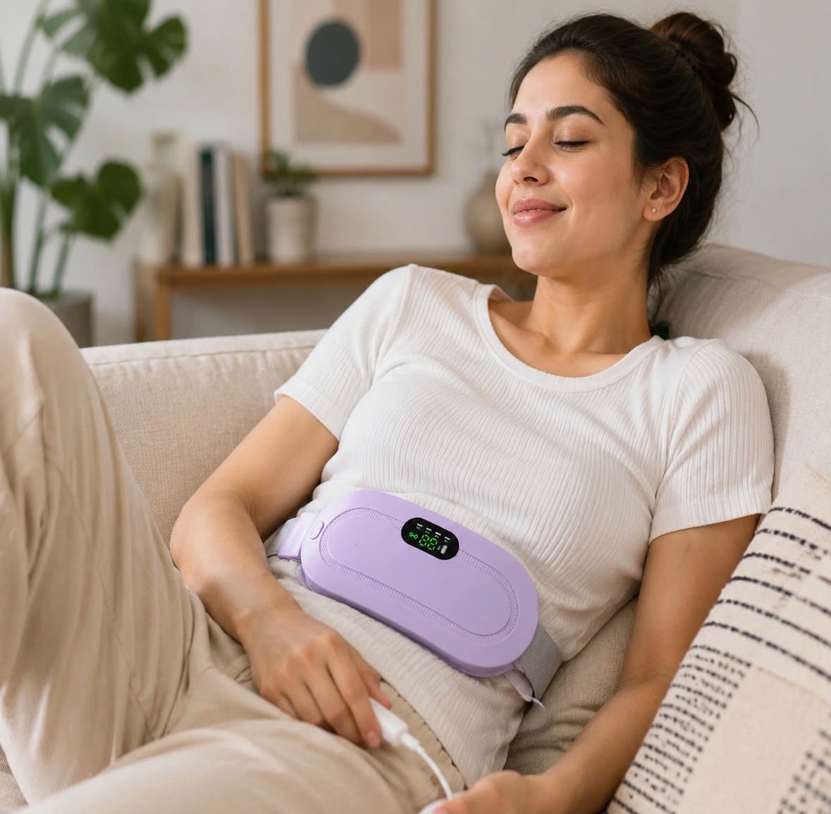 Menstrual Cramp Relief Belt - Rechargeable
Heating Pad
(1 Pc)